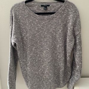 Chunky grey sweater - perfect with leggings!